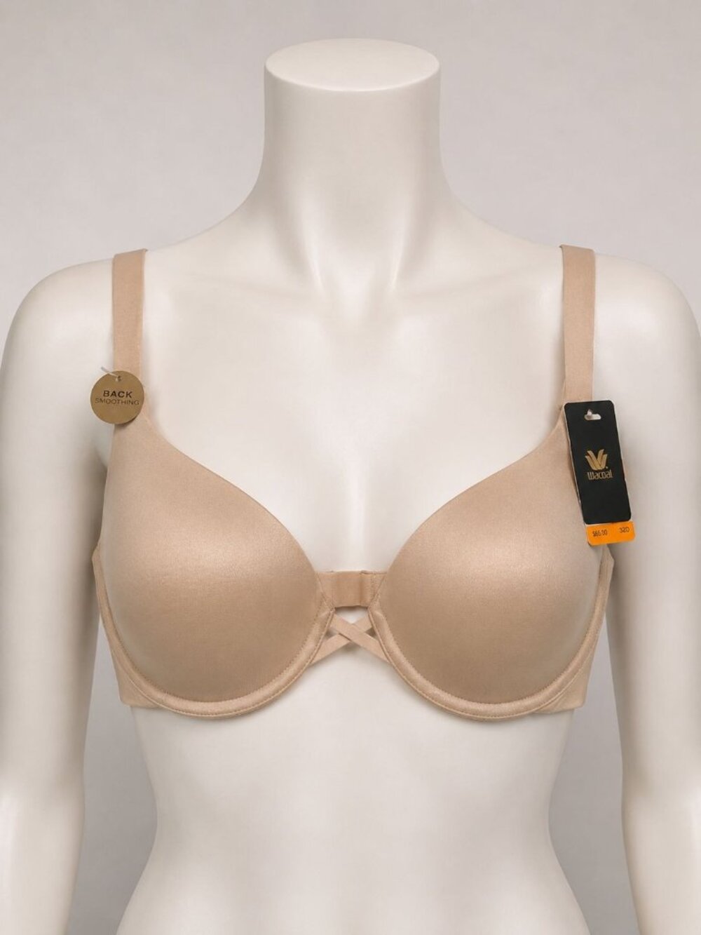 Wacoal size 38DD #853220 Amazing Assets Back smoothing Bra Nude NEW